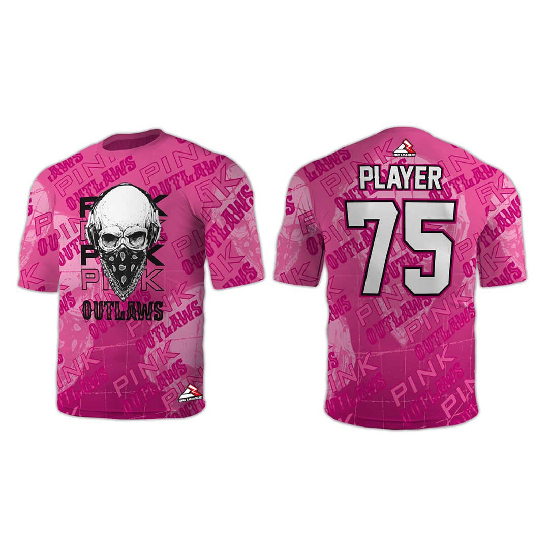 Pink Outlaws Flag Football Custom Jersey