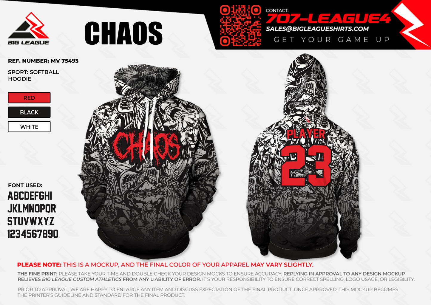 Chaos - Softball Custom Jersey