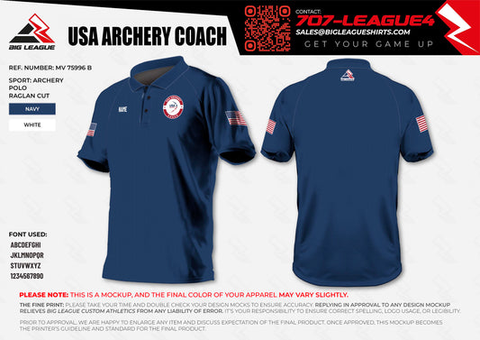 2026 USA Archery - Coach Polo