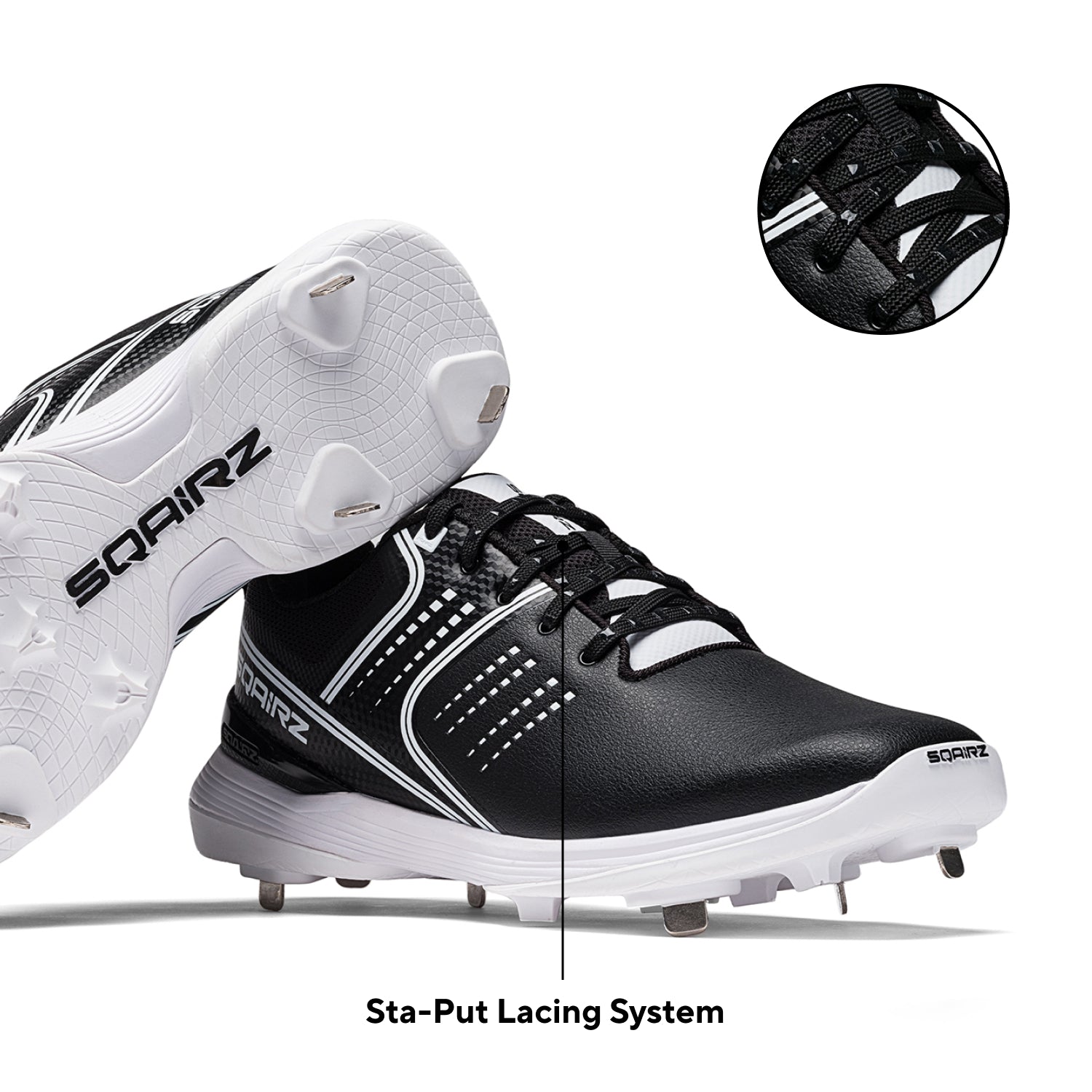 Sqairz Metal Cleat Black.