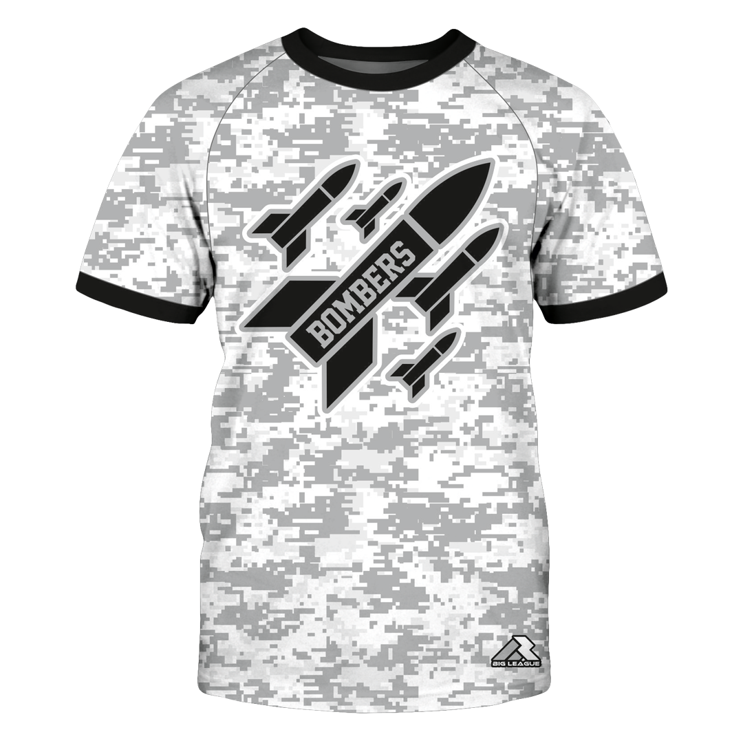 Bomb Squad White/Red - Softball – Big League Shirts