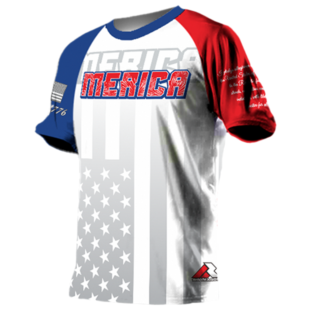 4th of july baseball top jersey