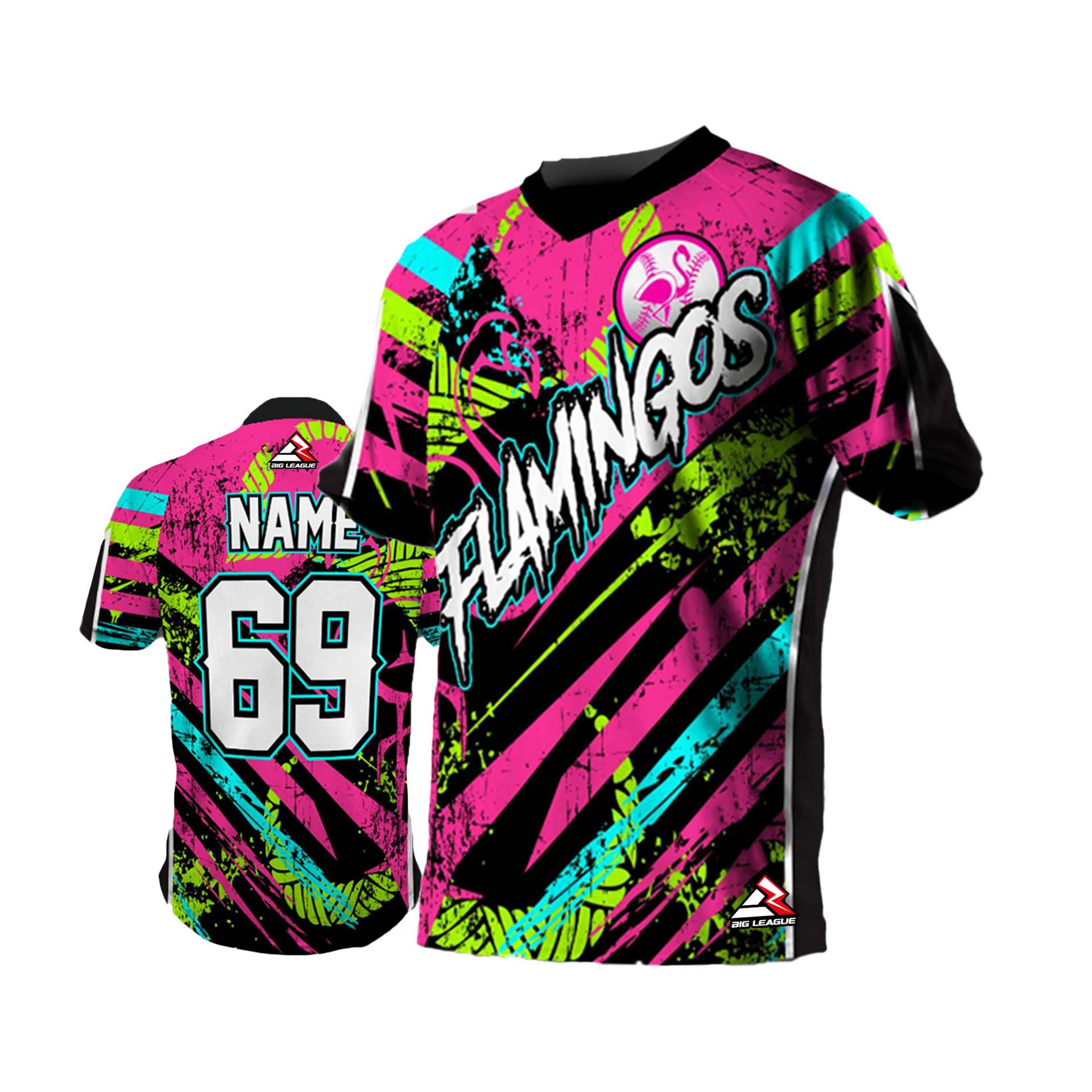 Flamingos - Softball Custom Jersey – Big League Shirts