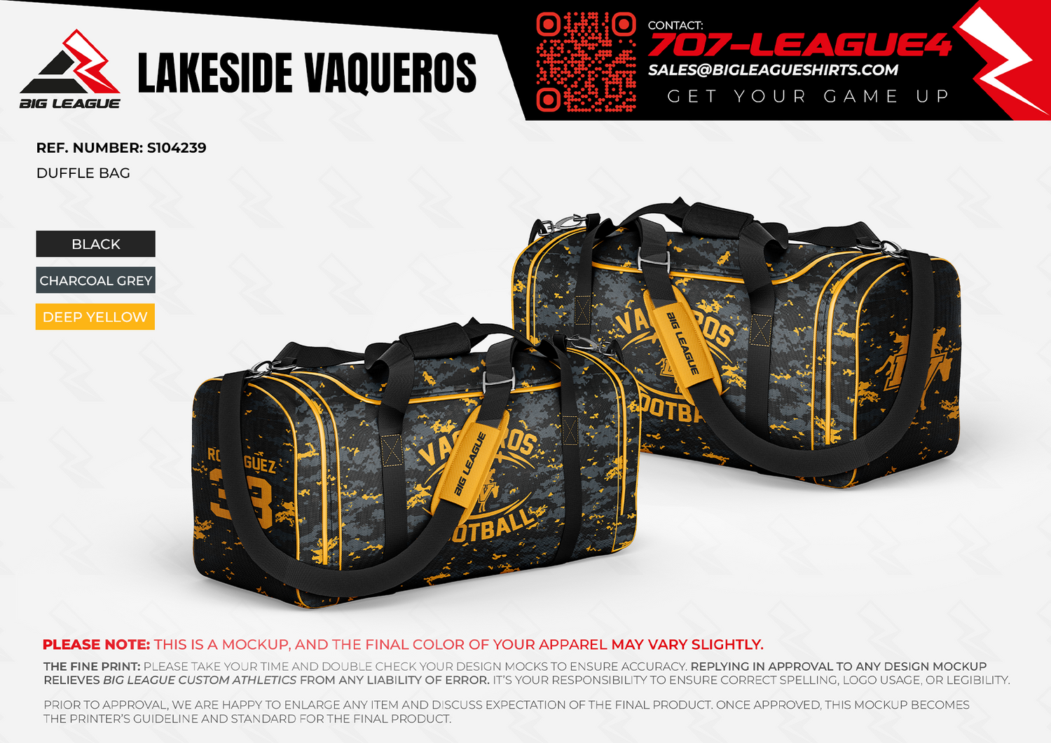 Duffle Bags / Deep Yellow