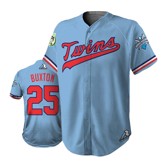 Twins Full Button - Baseball