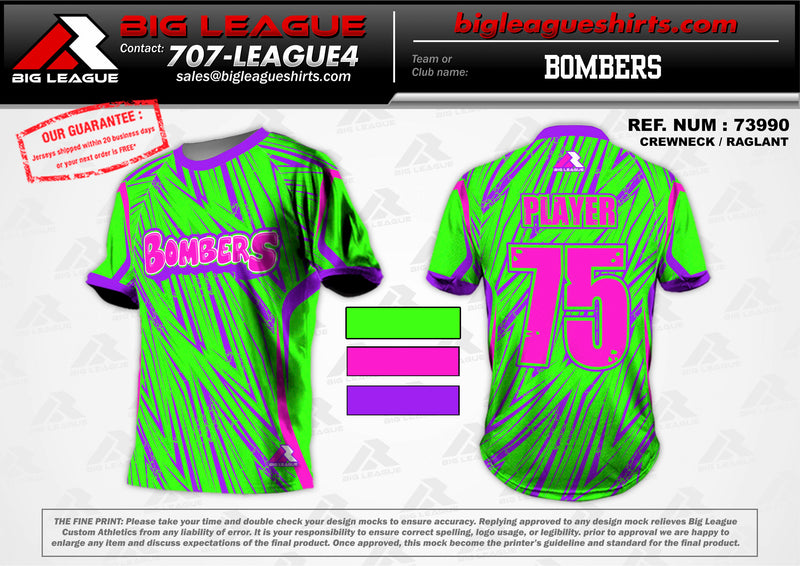 Load image into Gallery viewer, Bombers Green/Pink - Softball
