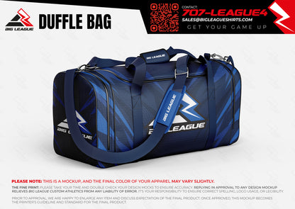 Blue Pattern Duffle Bag