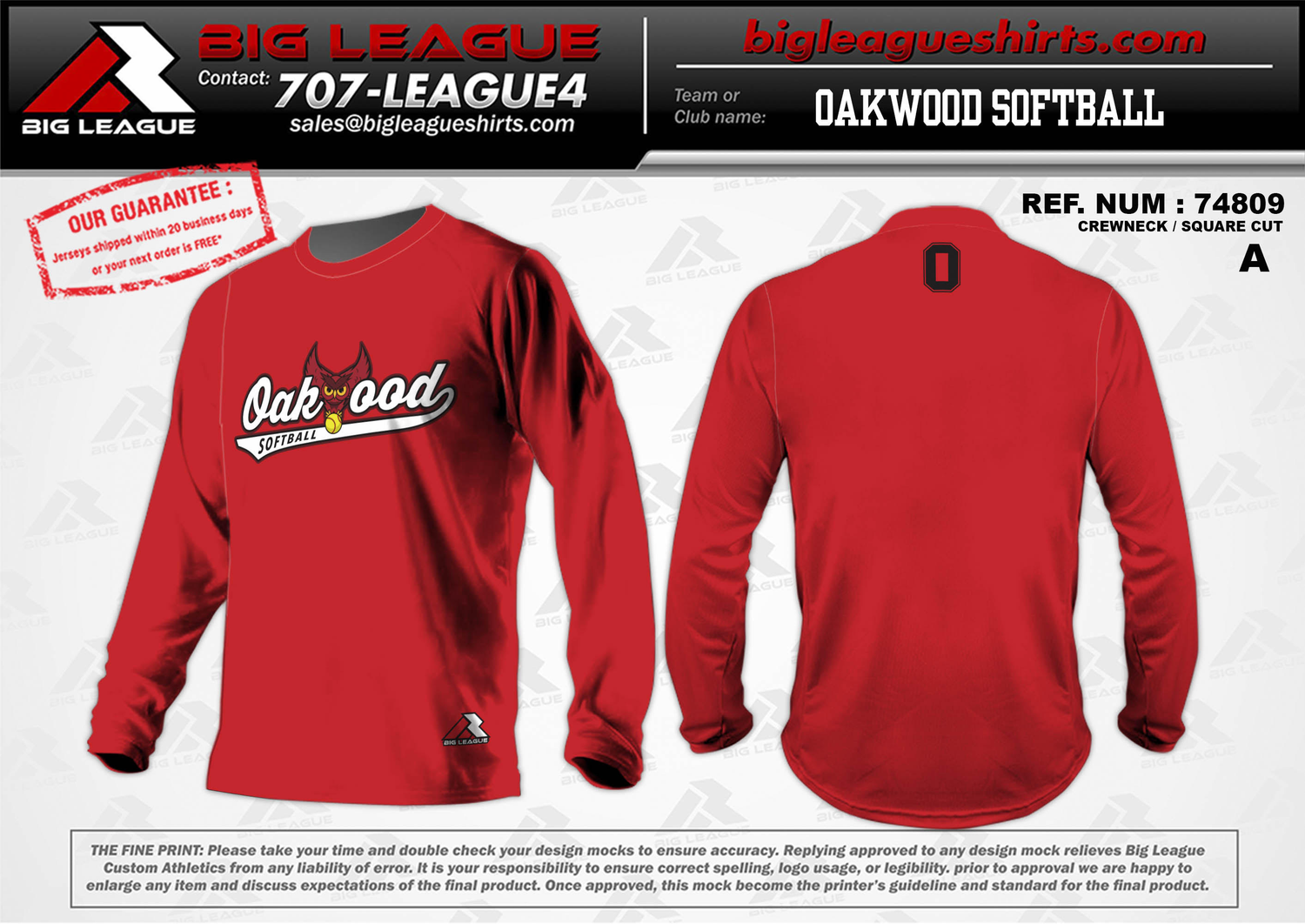 Long Sleeve Practice Jersey / Red