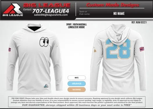 Hooded Long Sleeves White