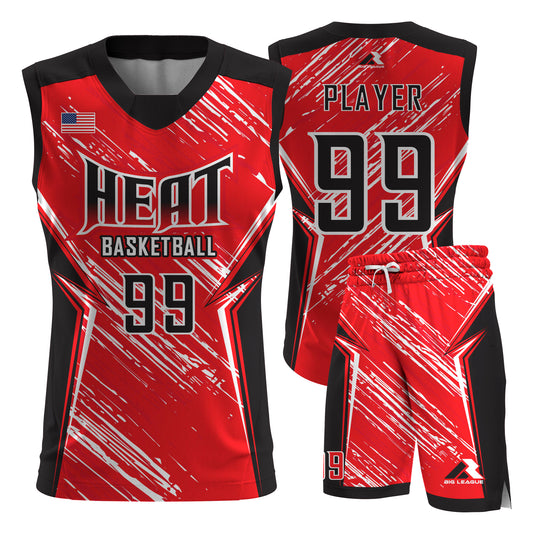 Black Basketball Jersey, Sublimation Basketball Uniform