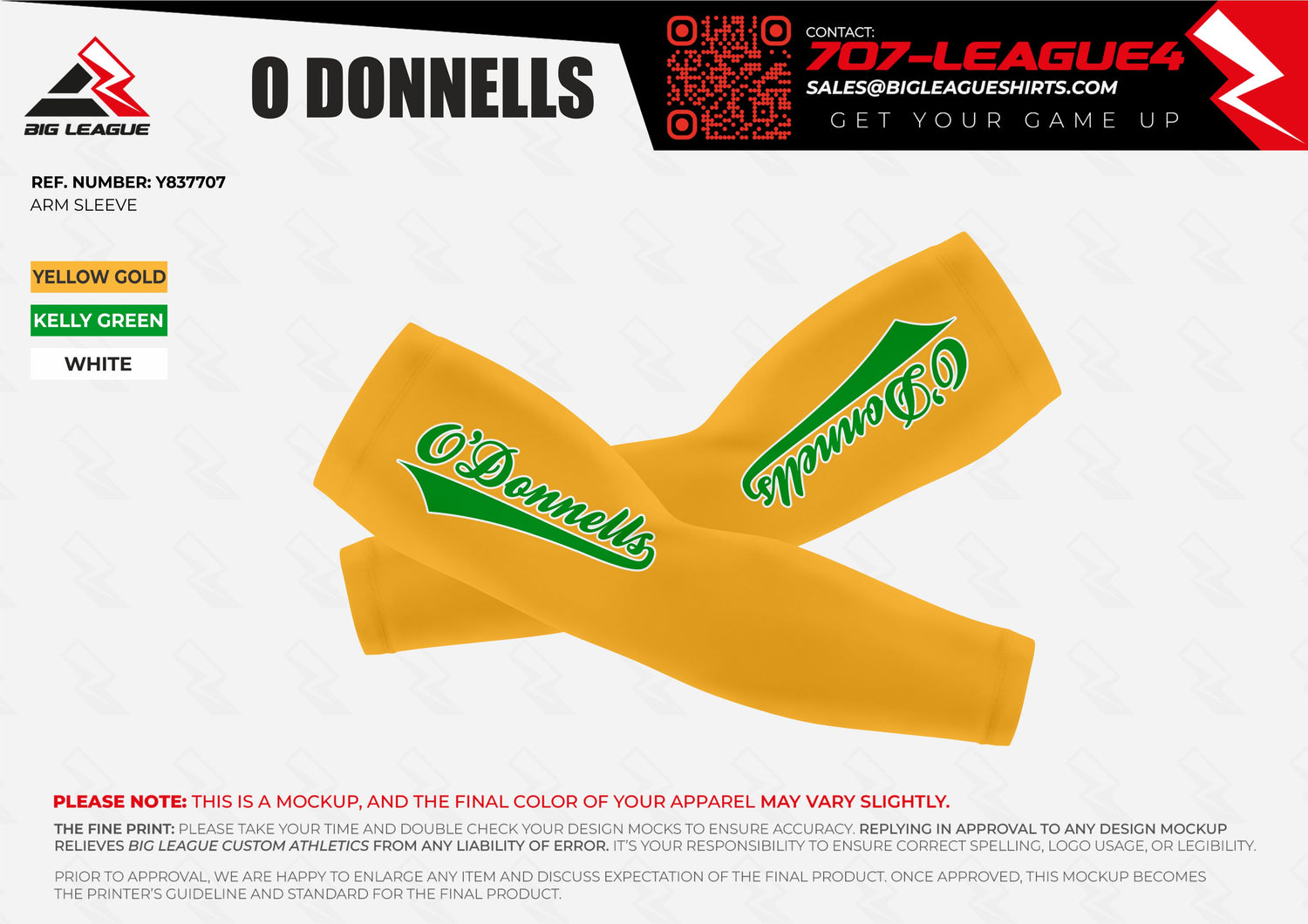 Arm Sleeves / Yellow