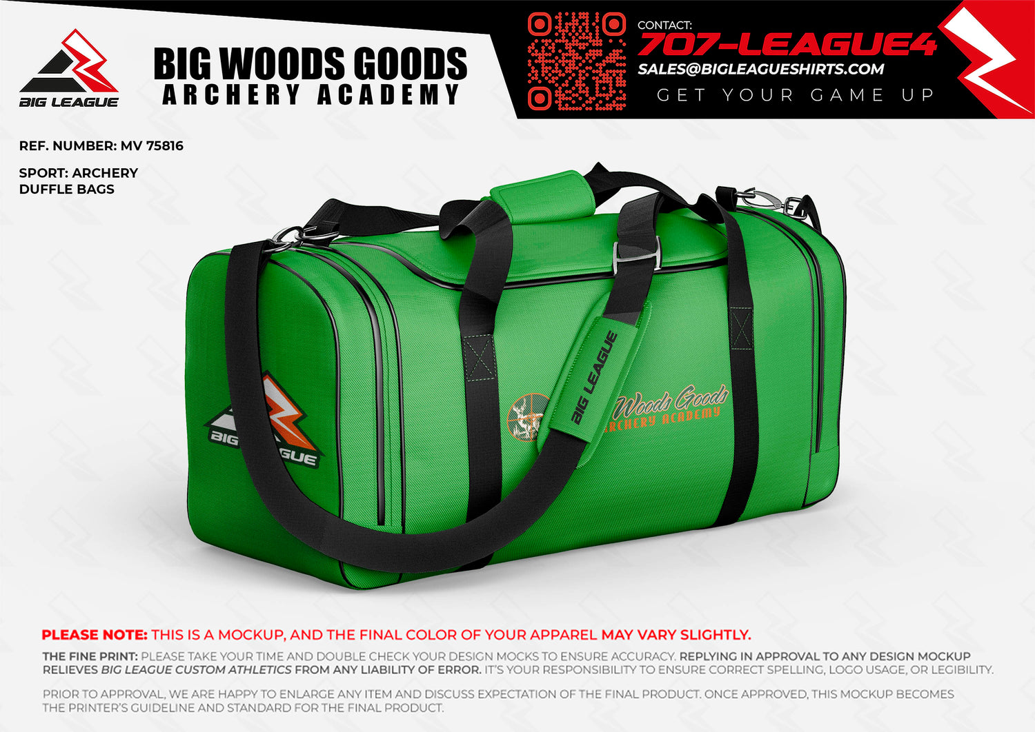 Duffle Bag (Minimum of 7) / Green