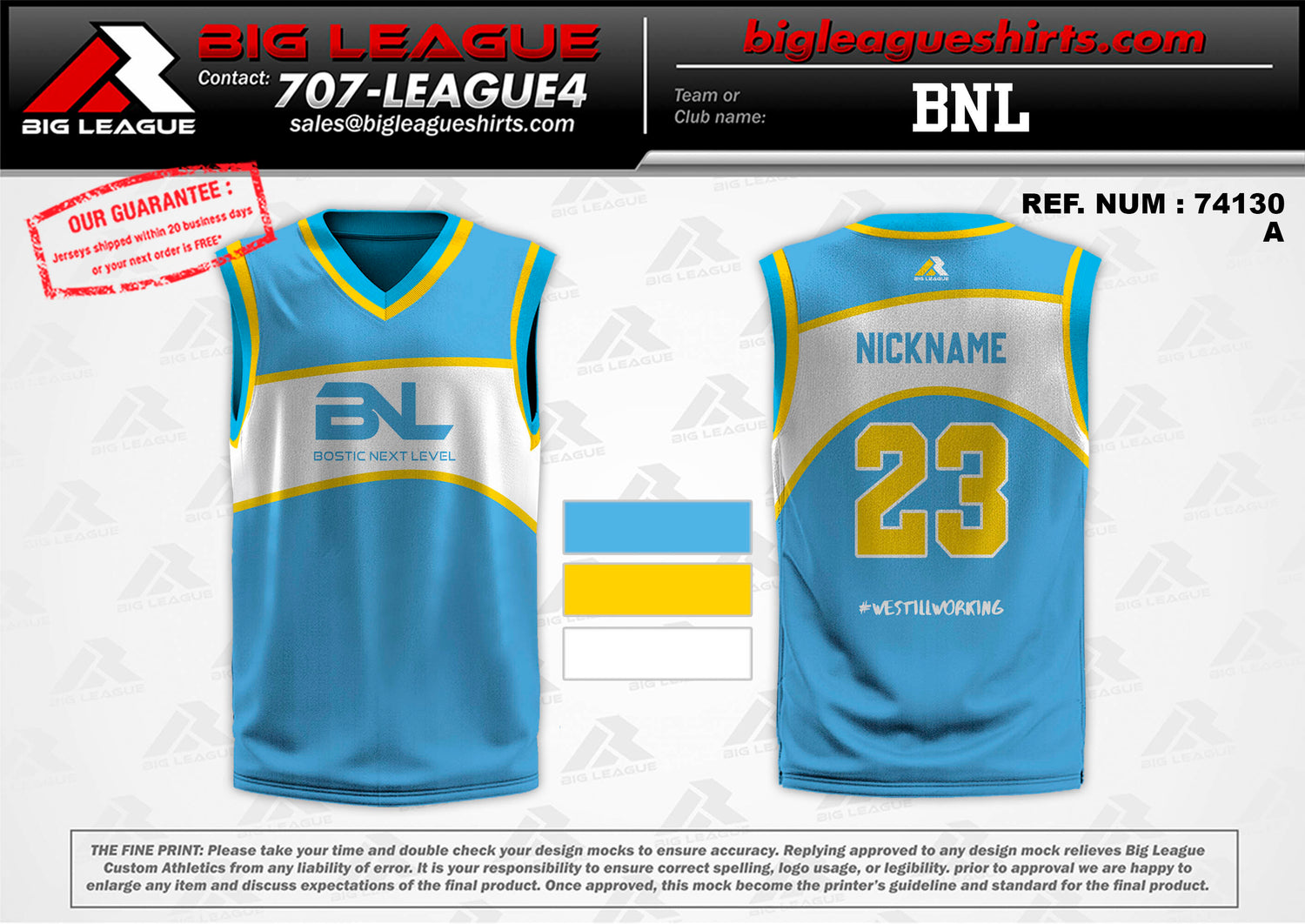 Bostic Pack Uniform Blue Top