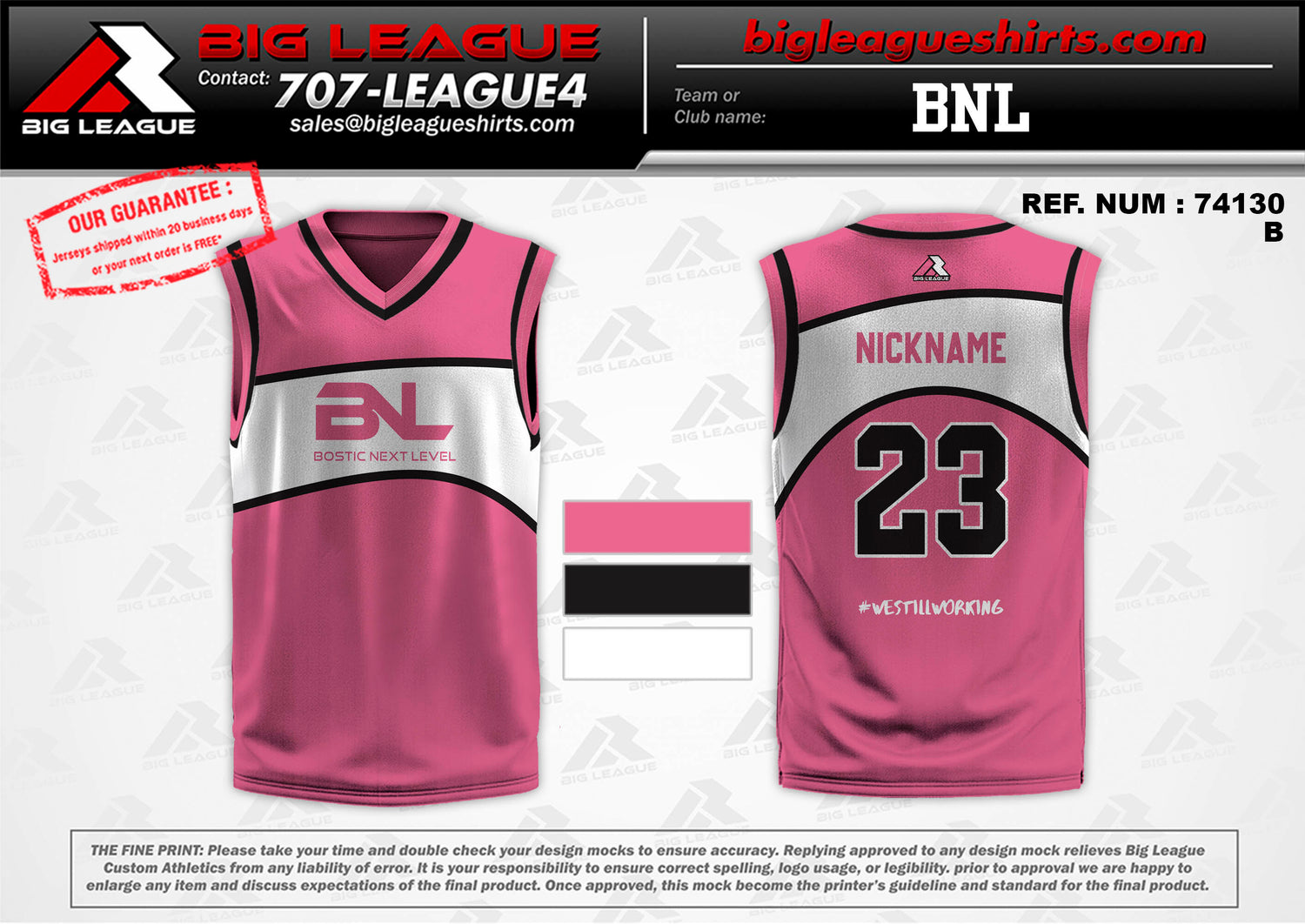 Bostic Pack Uniform Pink Top