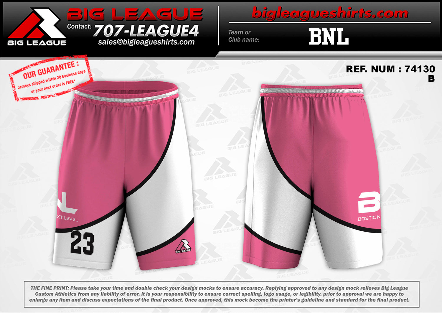 Bostic Pack Uniform Pink Shorts