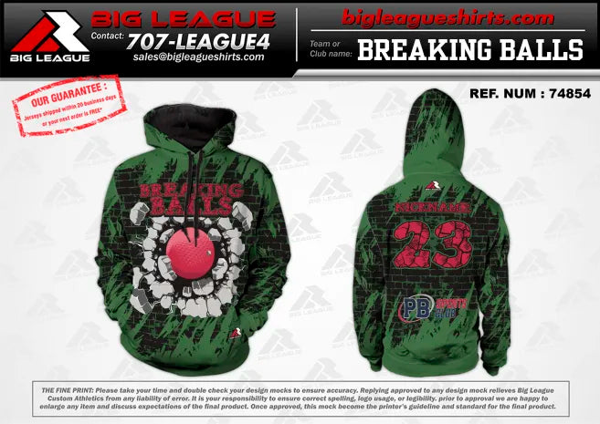 Hoodie-Green Red