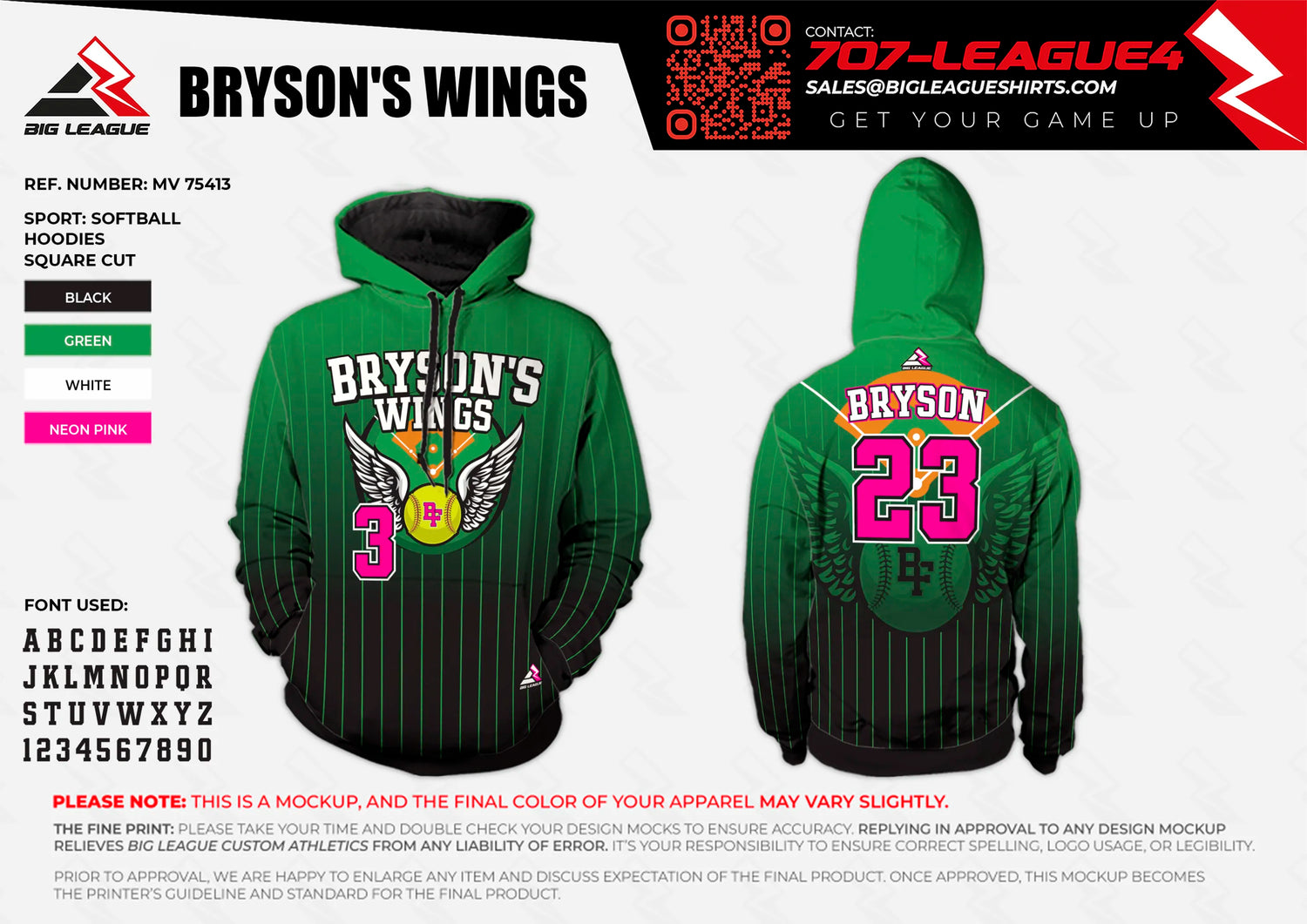 Hoodie / Green - Black