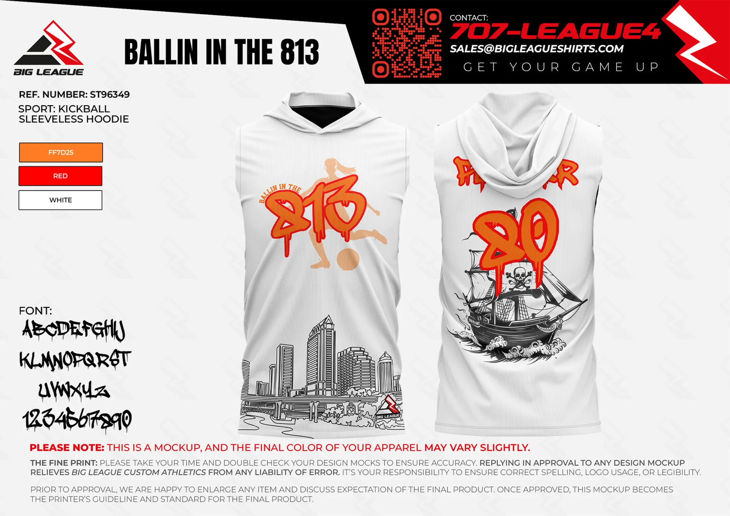 Sleeveless Jersey w/Hood / White