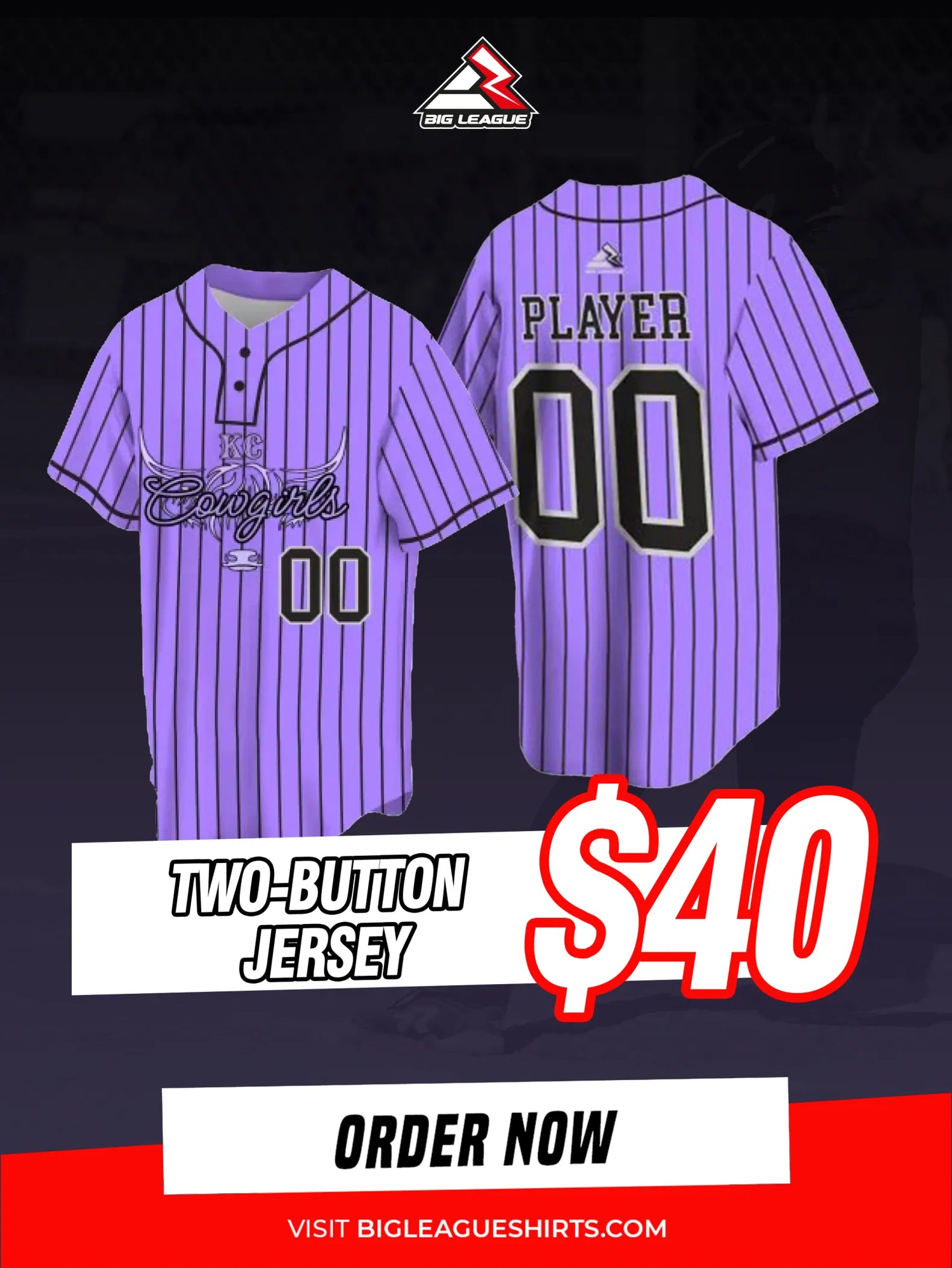 Two-Button Jersey / Pinstripe