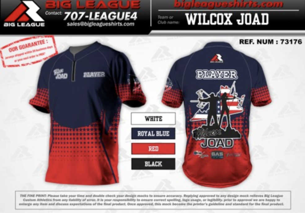 Crew Neck / Red-Blue