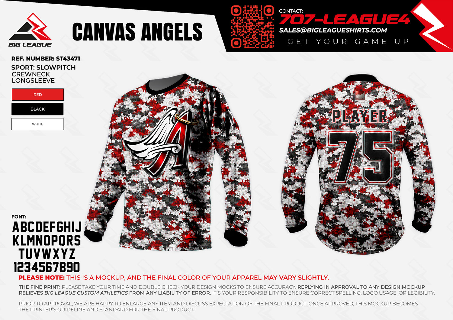 Crew Neck (Long Sleeve) / Red