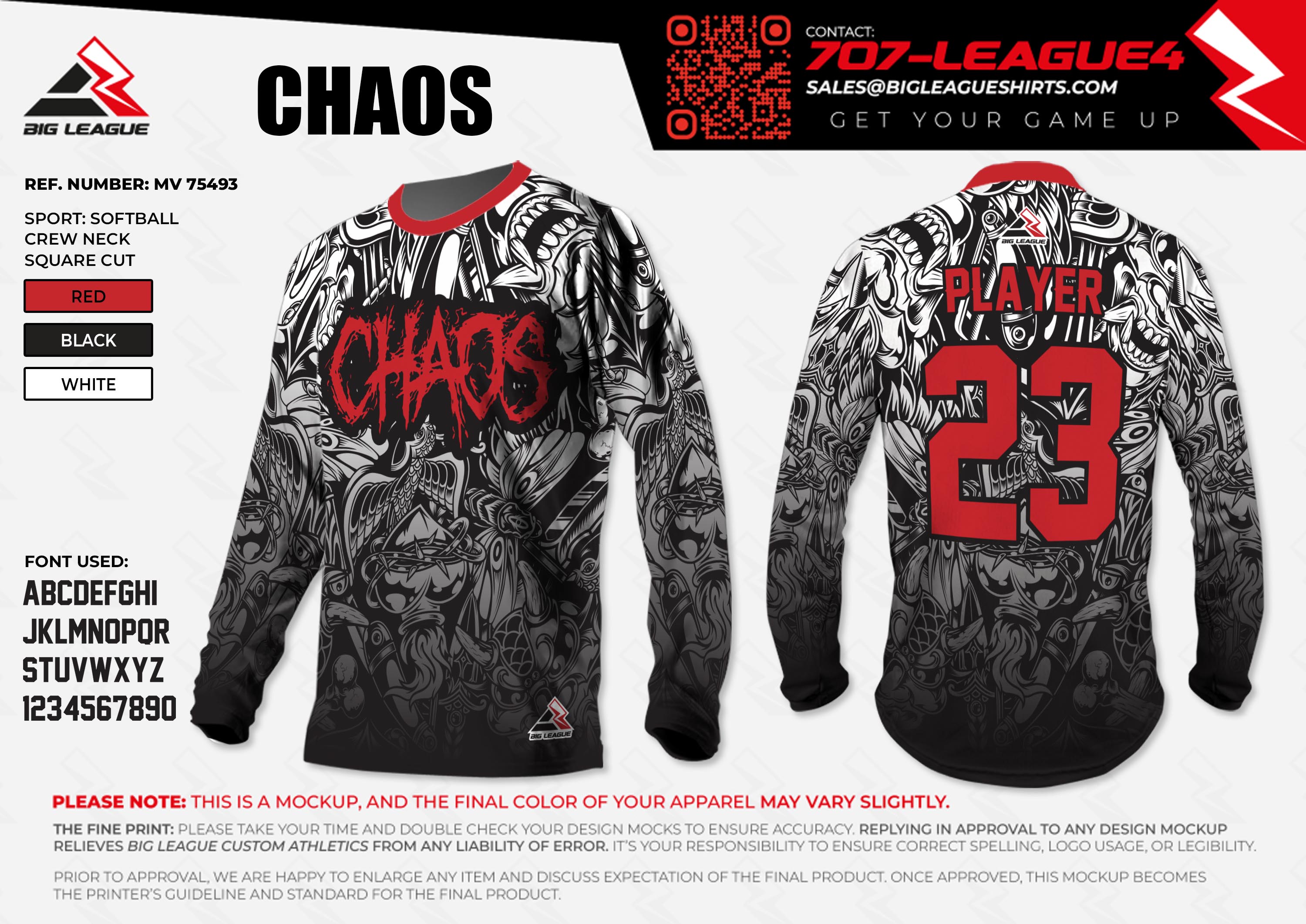 Chaos - Softball Custom Jersey – Big League Shirts