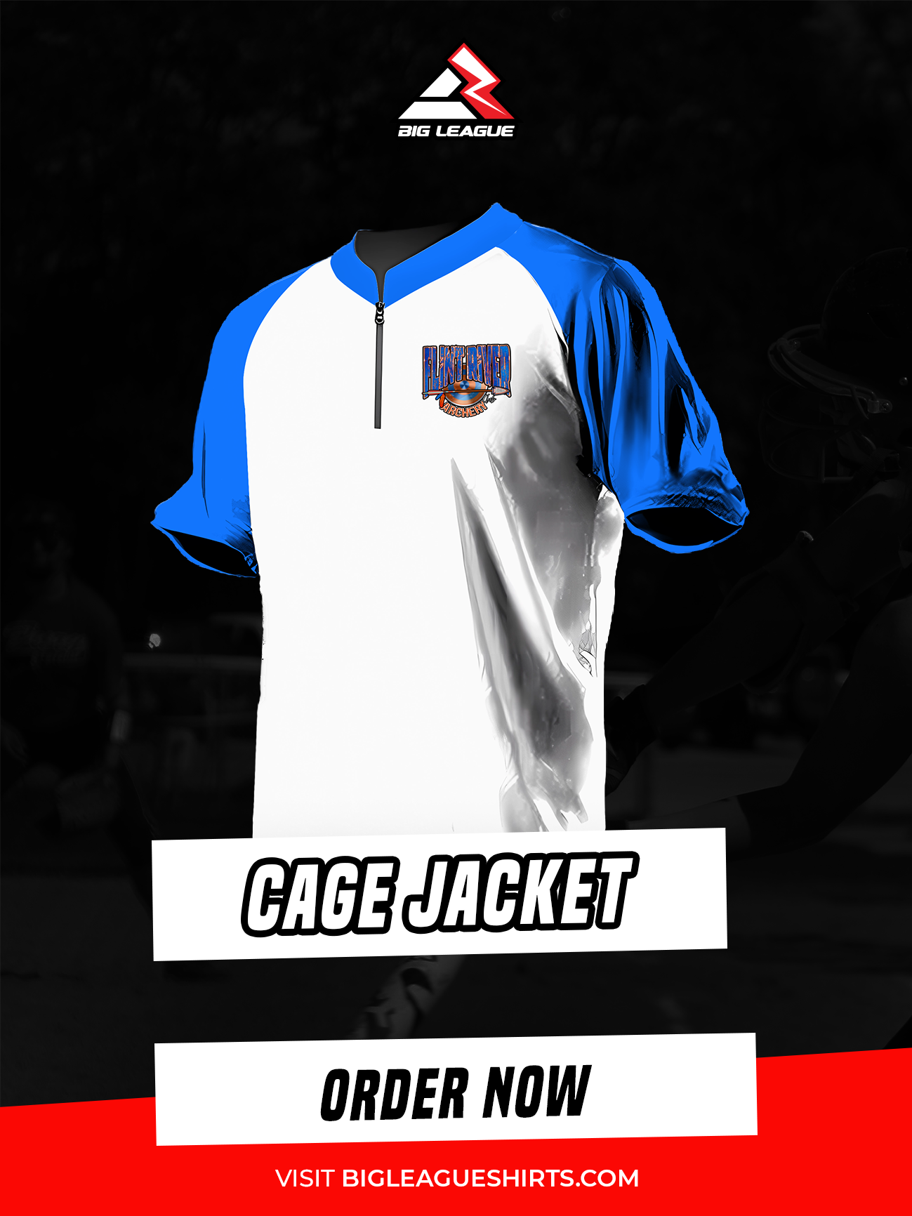 Cage Jacket / White Neon Blue