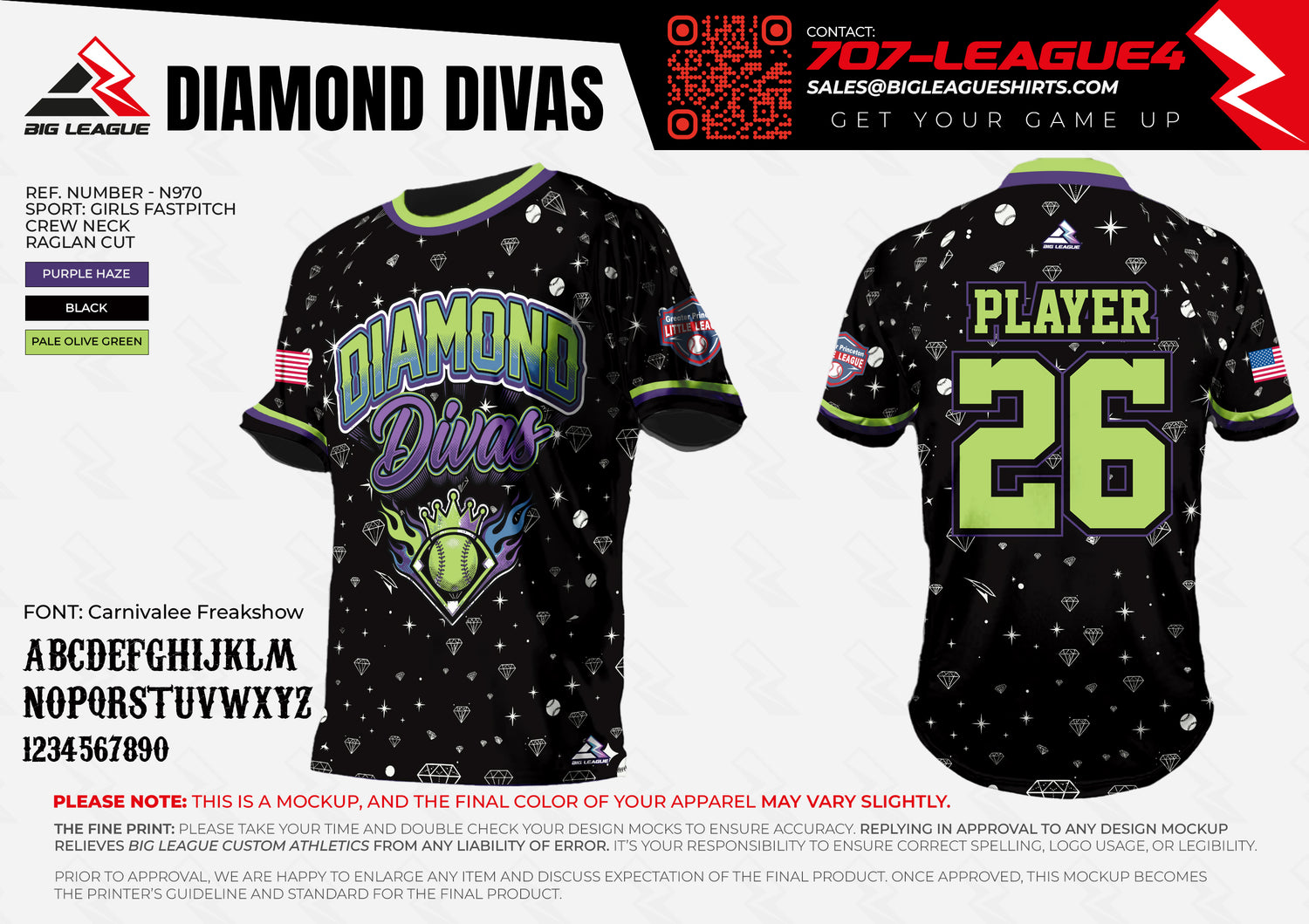 Crew Neck / Diamond Divas / Black