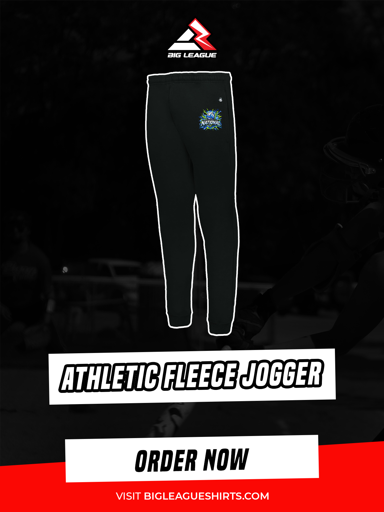 Athletic Fleece Joggers / Black