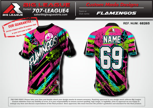 Flamingos - Softball Custom Jersey