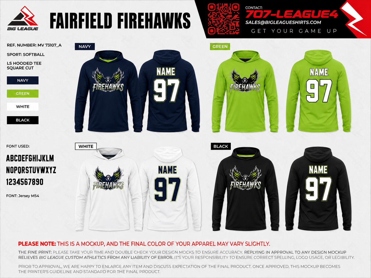 Fanwear Long Sleeve w/ Hood / Choose color on next screen