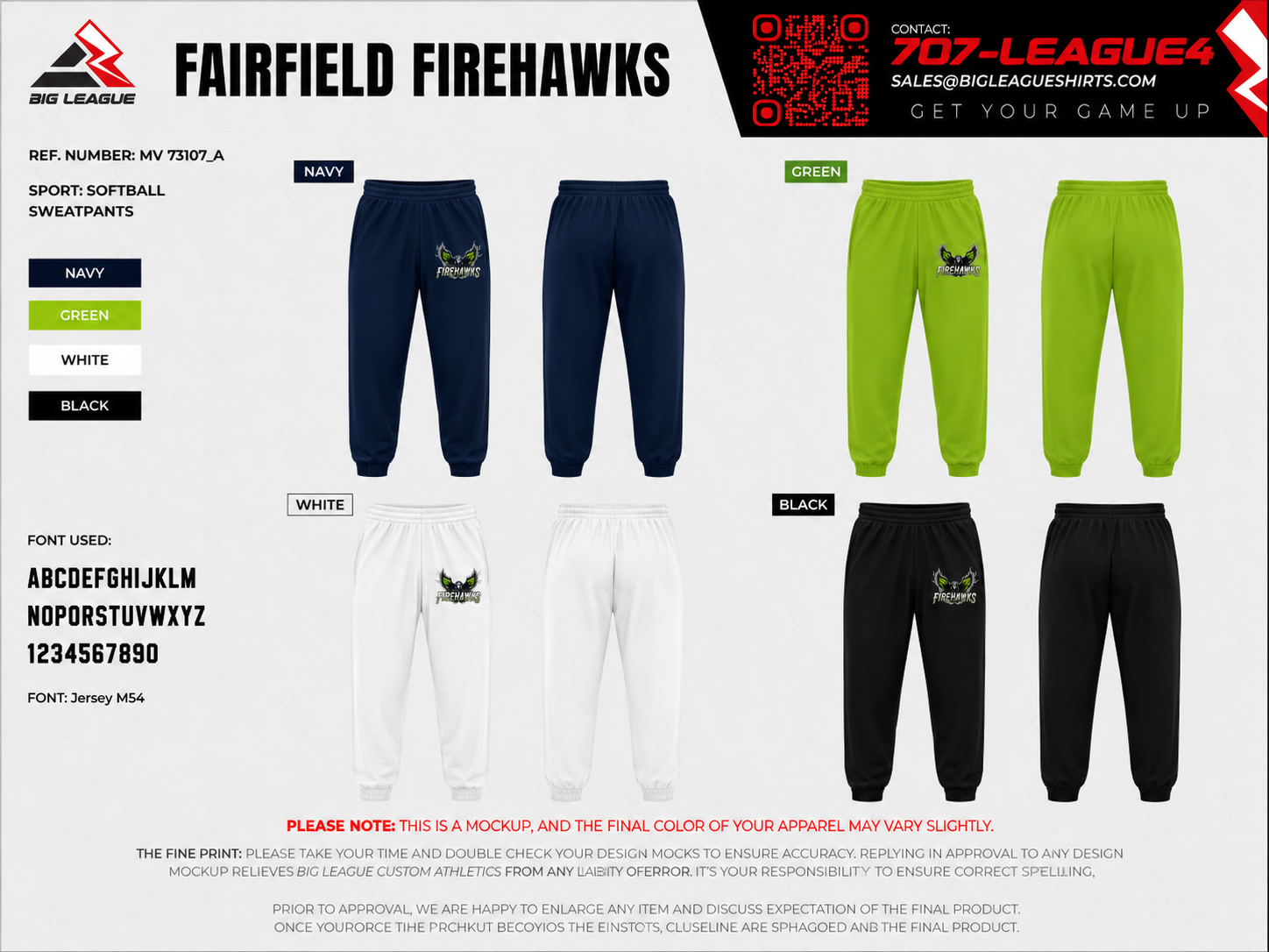 Fanwear Sweatpants / Choose color on next screen