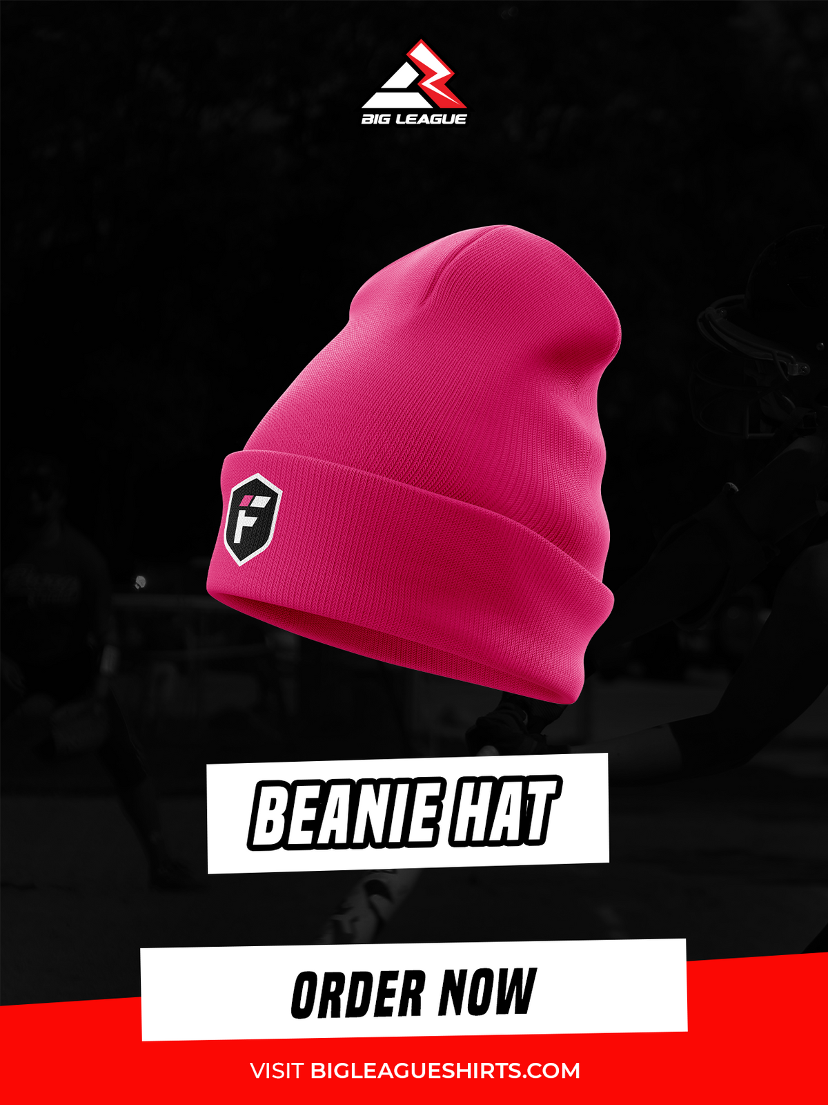 Beanie Hats (minimum of 6) / Hot Pink