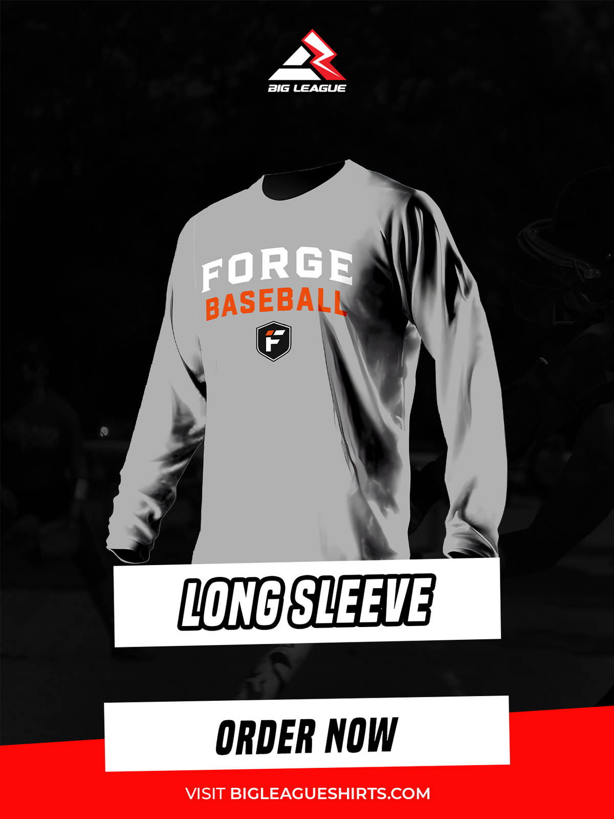 Crew Neck (Long Sleeve) / Gray