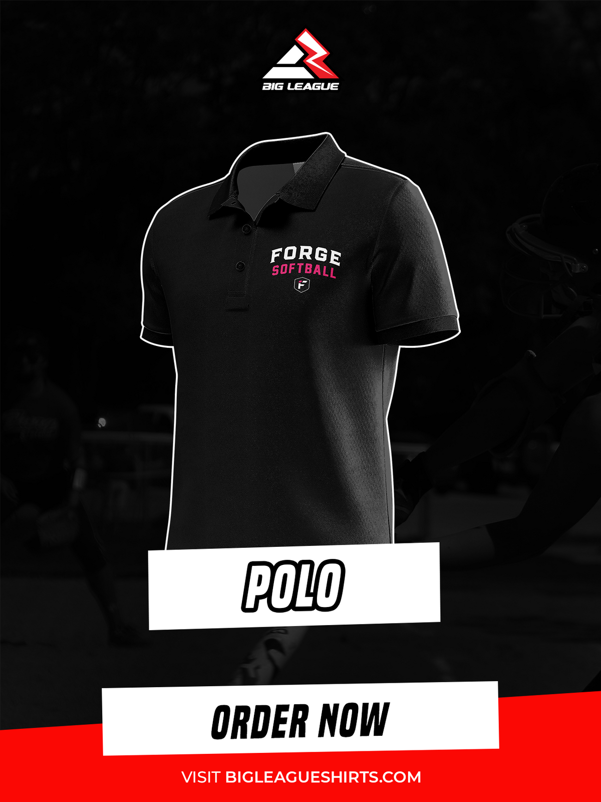 Two Button Polo Shirts / Black