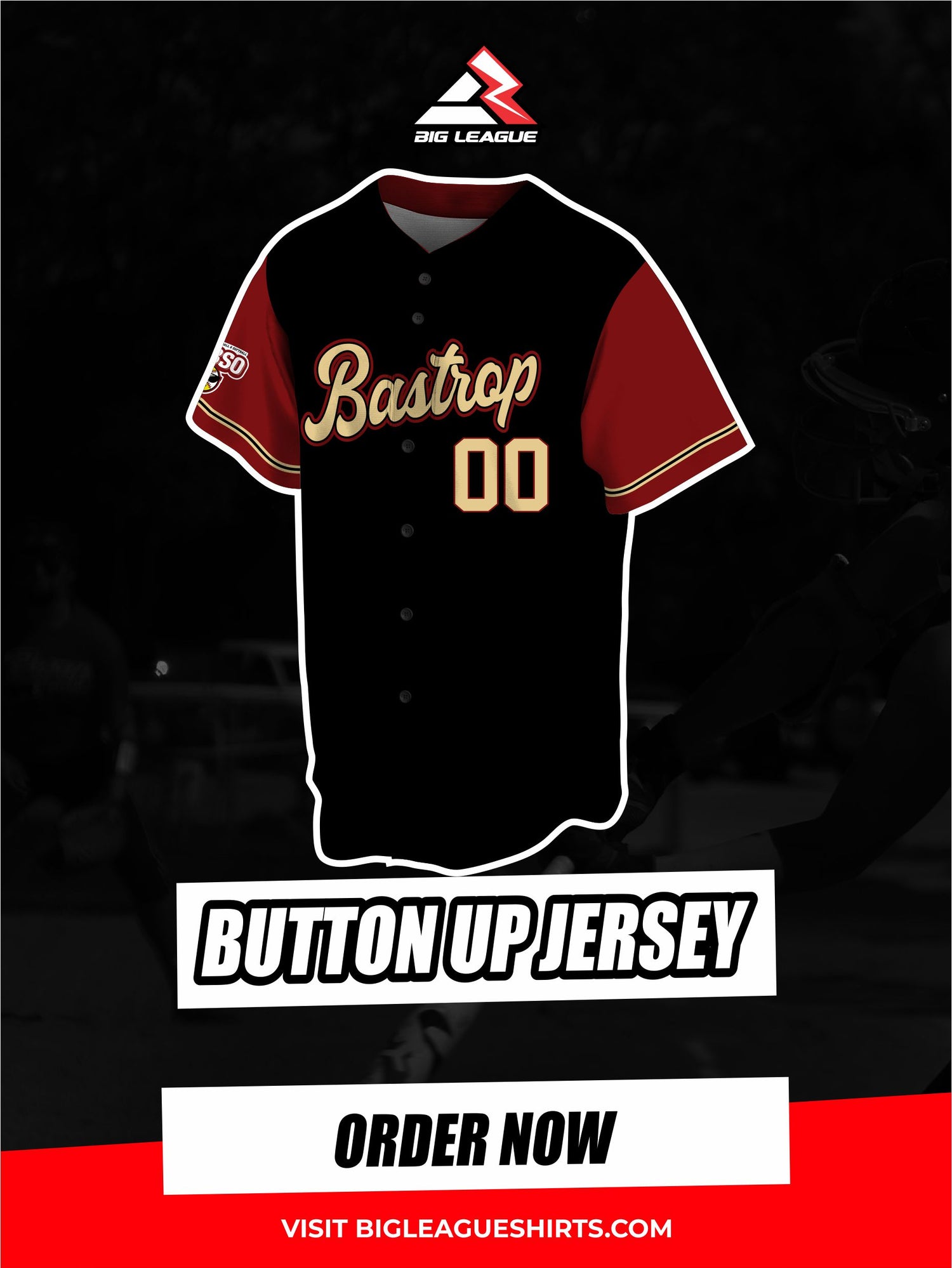 Full Button / Black - Away
