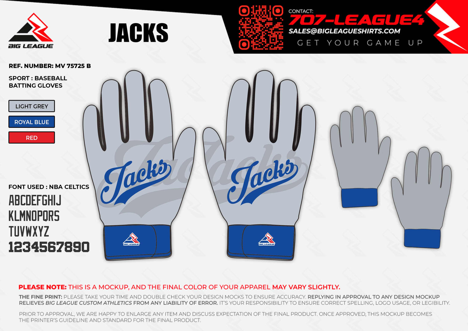 Batting Gloves / Grey