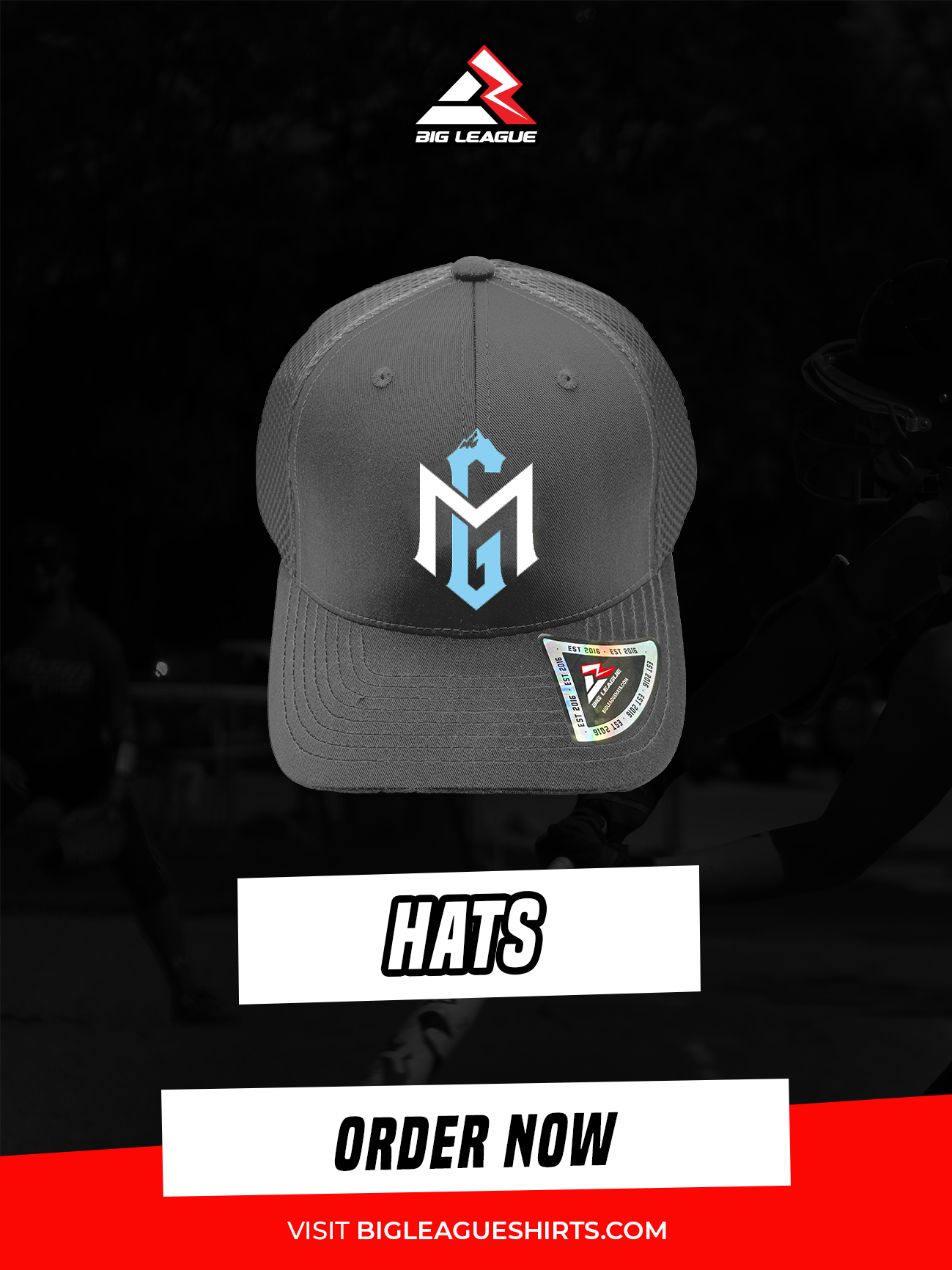 Hats (Minimum of 6) / Grey Hat Logo Style 1