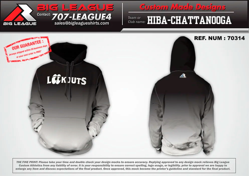 Hoodie Black / White gradient