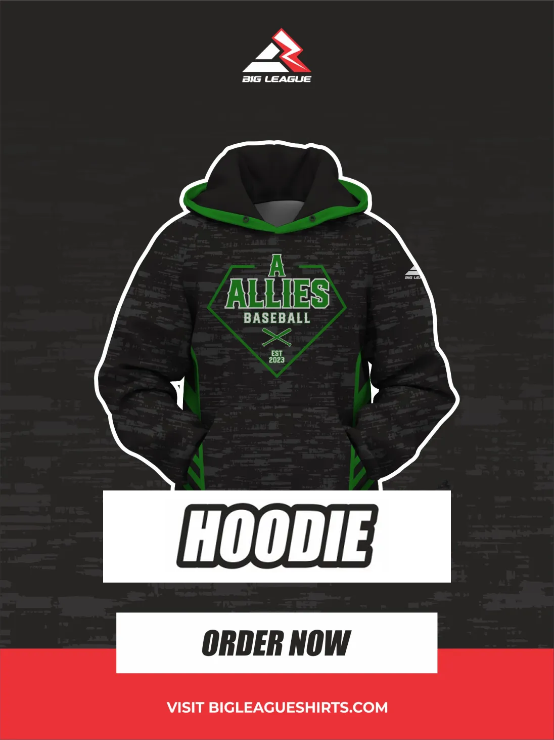 Hoodie / Black Textured