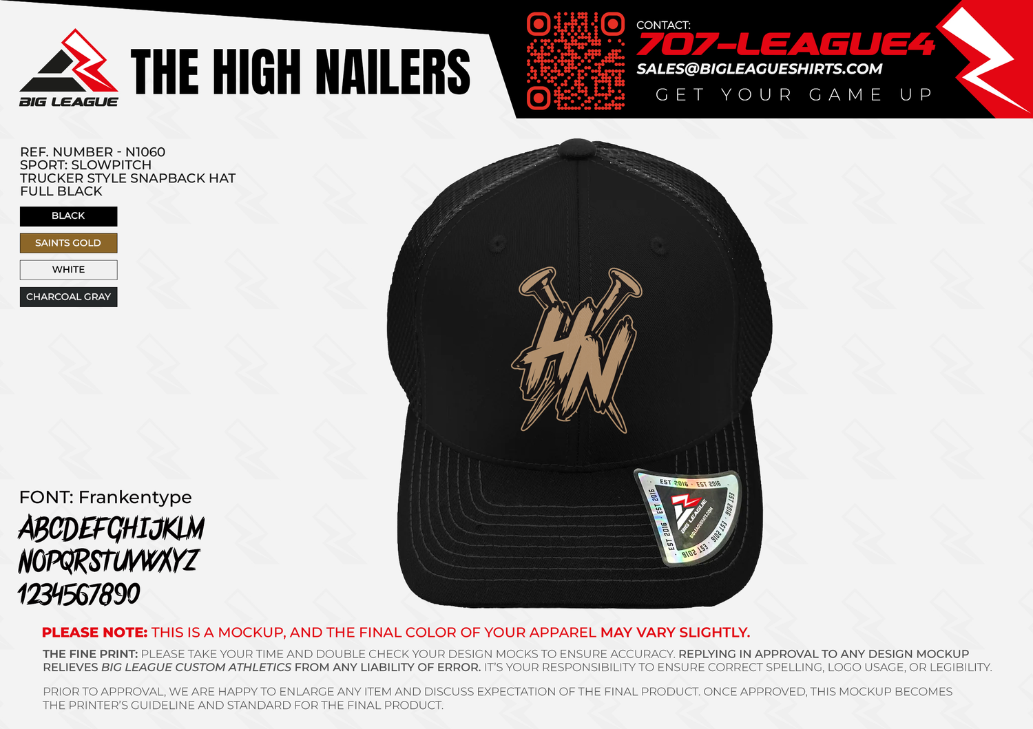 Hat (minimum of 6)