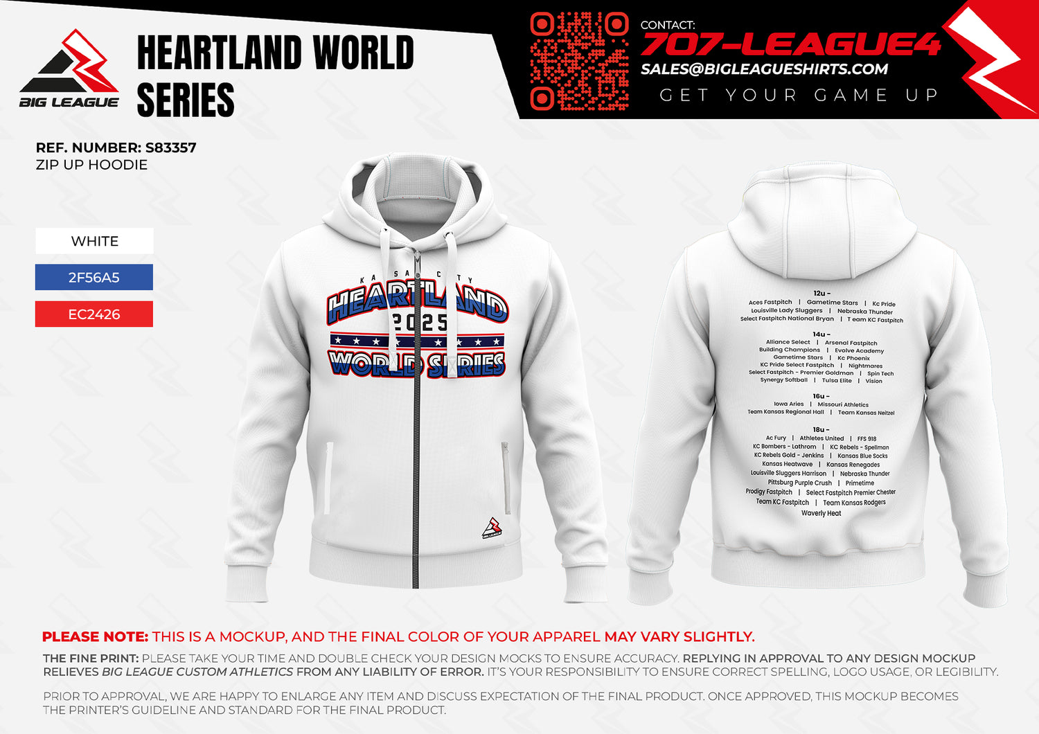 Zip Up Hoodie / White