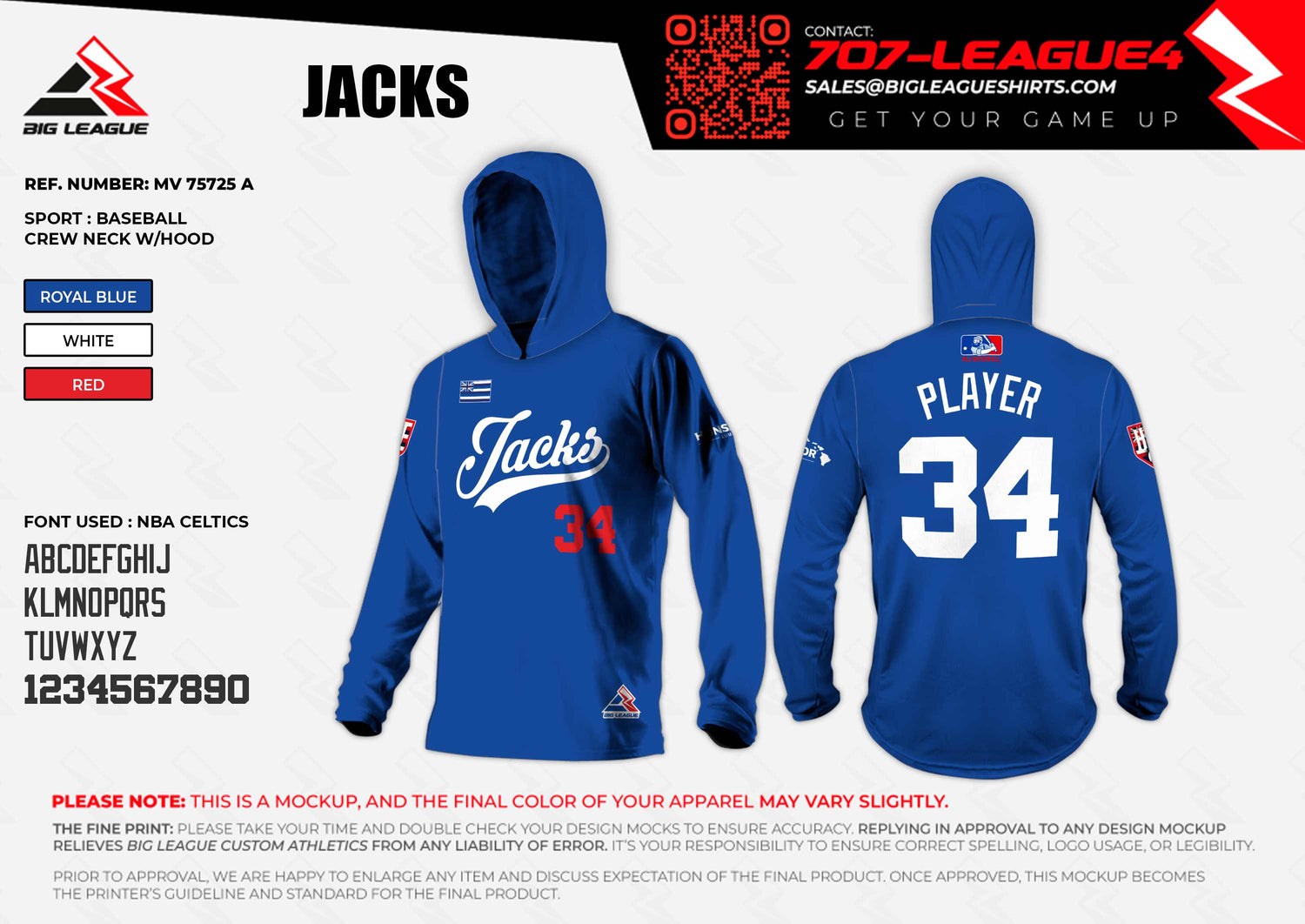Hooded Long Sleeve / Blue
