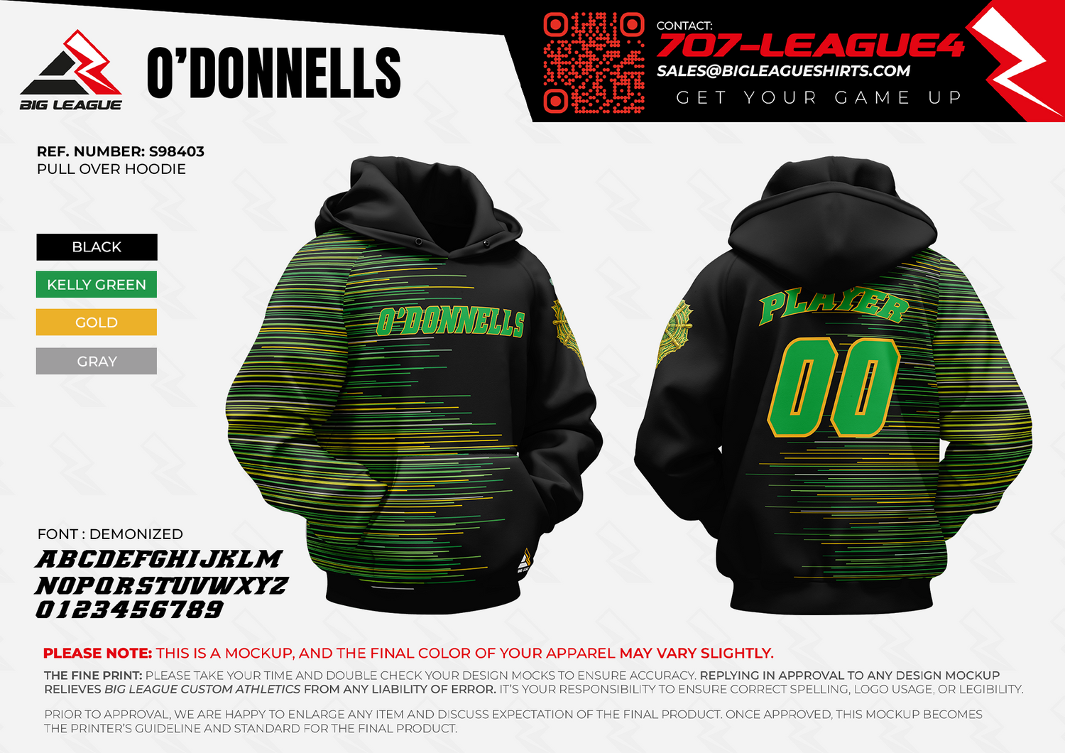Hoodies / Patterned Black