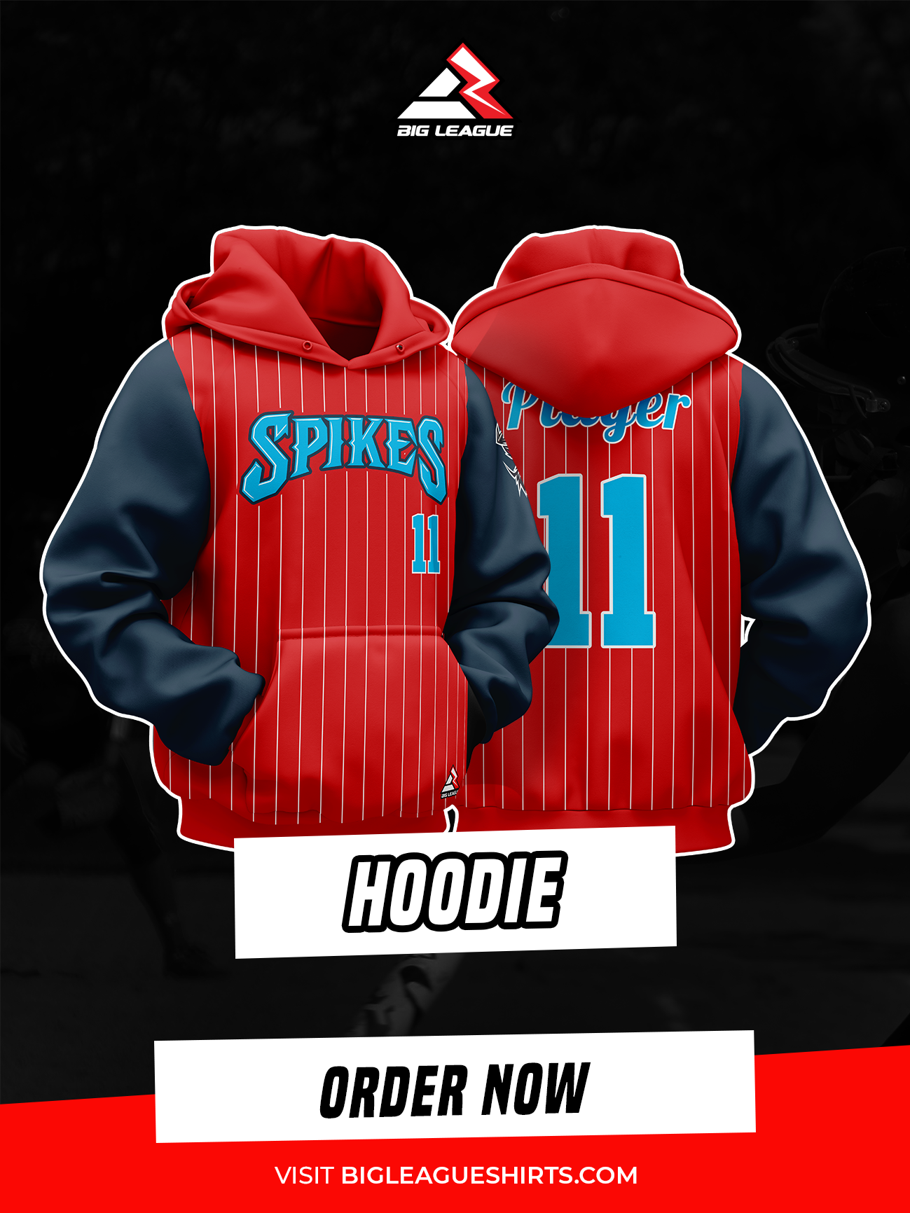 Hoodie / Red Stripes