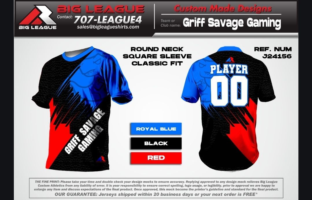 Crew Neck Jersey Blue/Black/Red / All