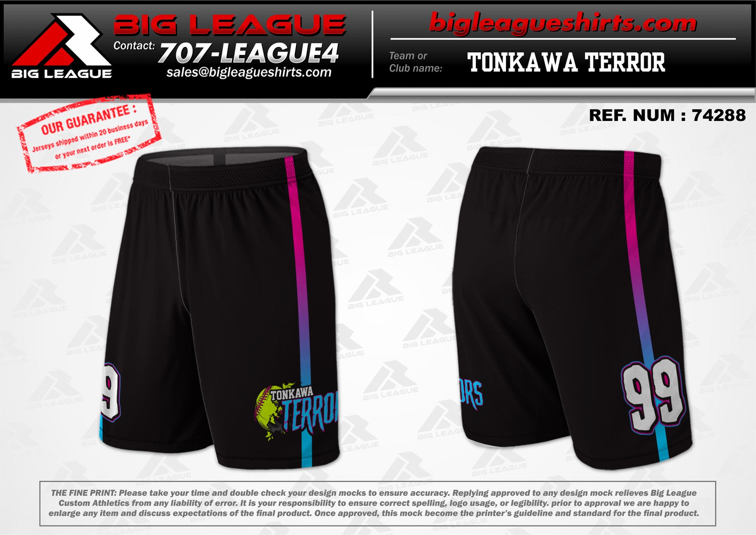 Shorts - Pink Blue