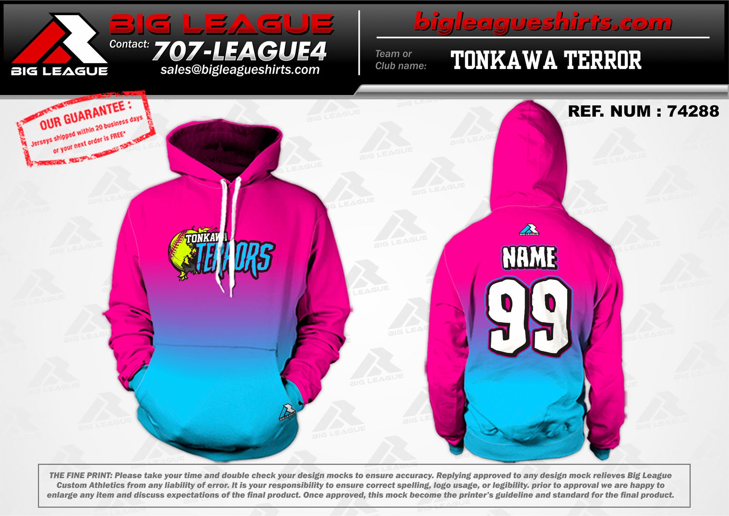 Hoodie - Pink Blue