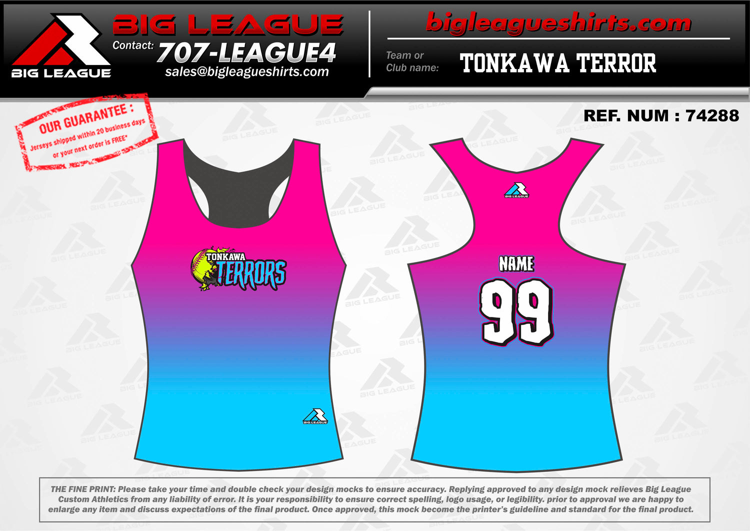 Racerback - Pink Blue