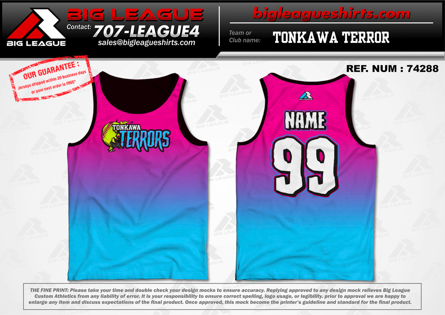 Tank Top - Pink Blue